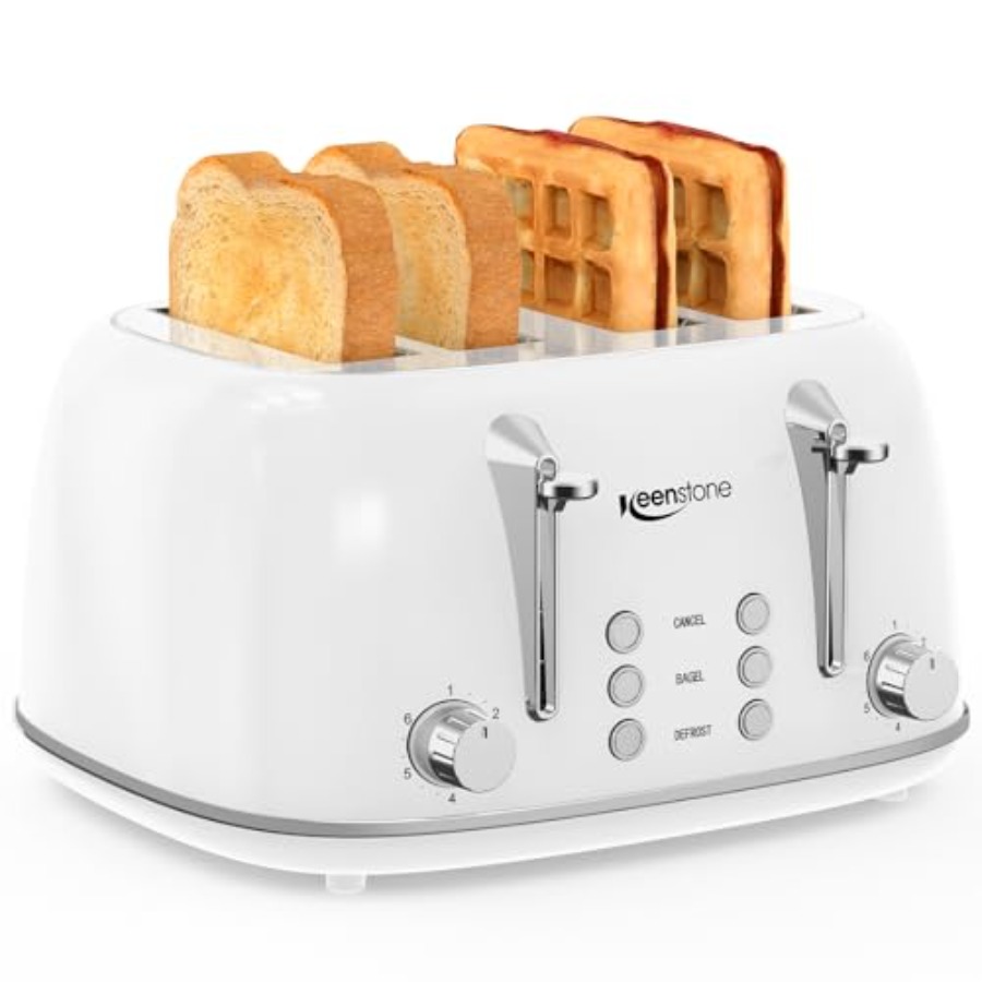 Toaster 4 Slice - Toaster 4 Slice Retro Stainless Steel