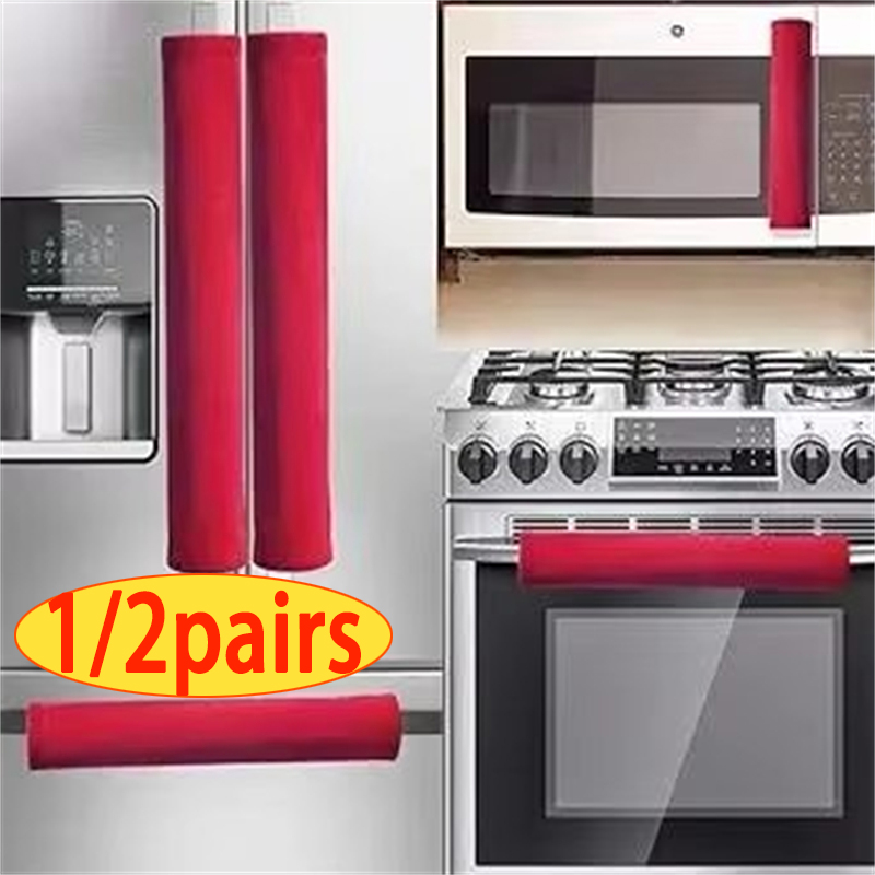 2Pcs/Set  Refrigerator Door Ha - Kitchen Appliances Red Knobs 评论和价格