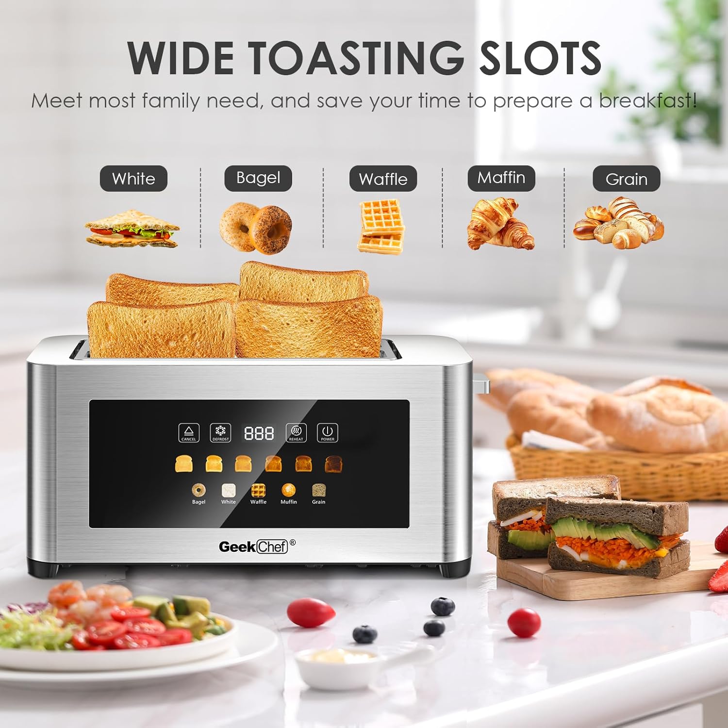 Home Use, Stainless Steel, 4-S - Toaster 4 Slice 评论和价格