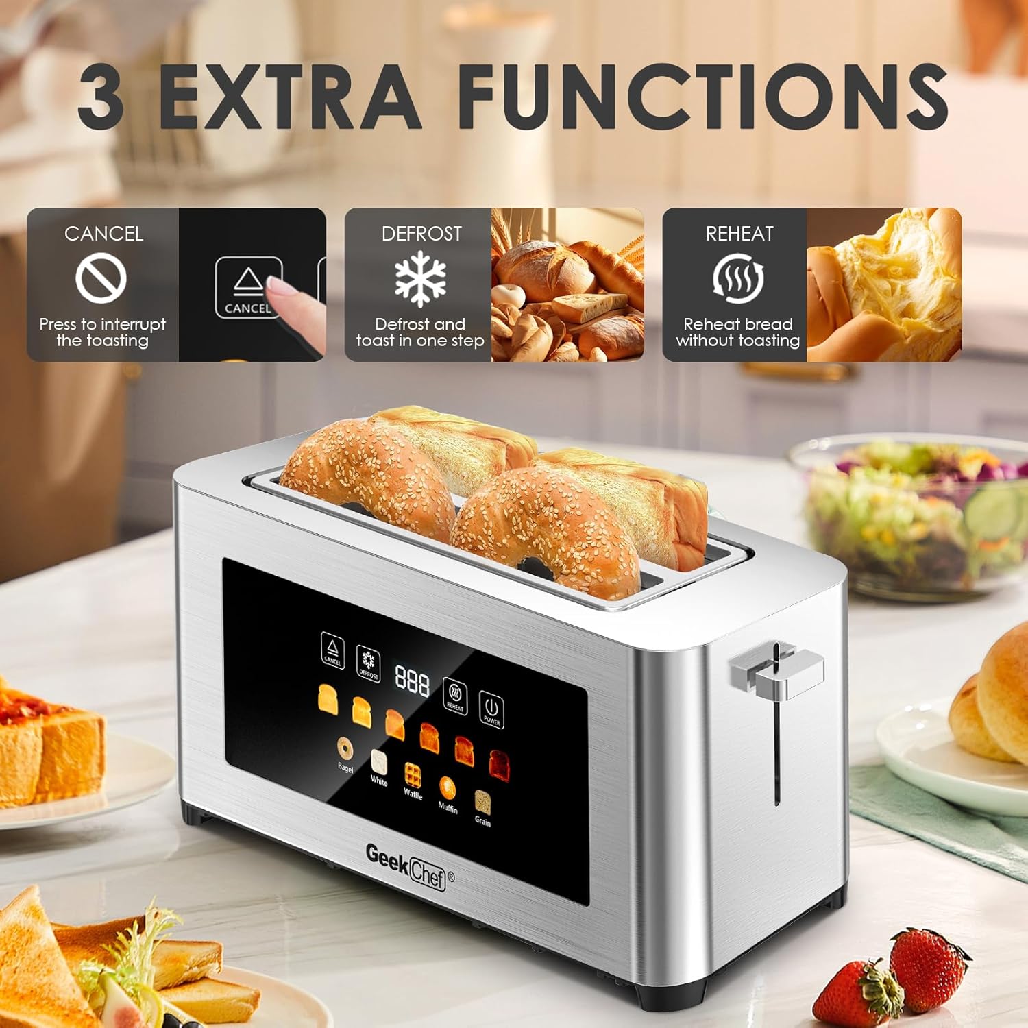Home Use, Stainless Steel, 4-S - Toaster 4 Slice 评论和价格