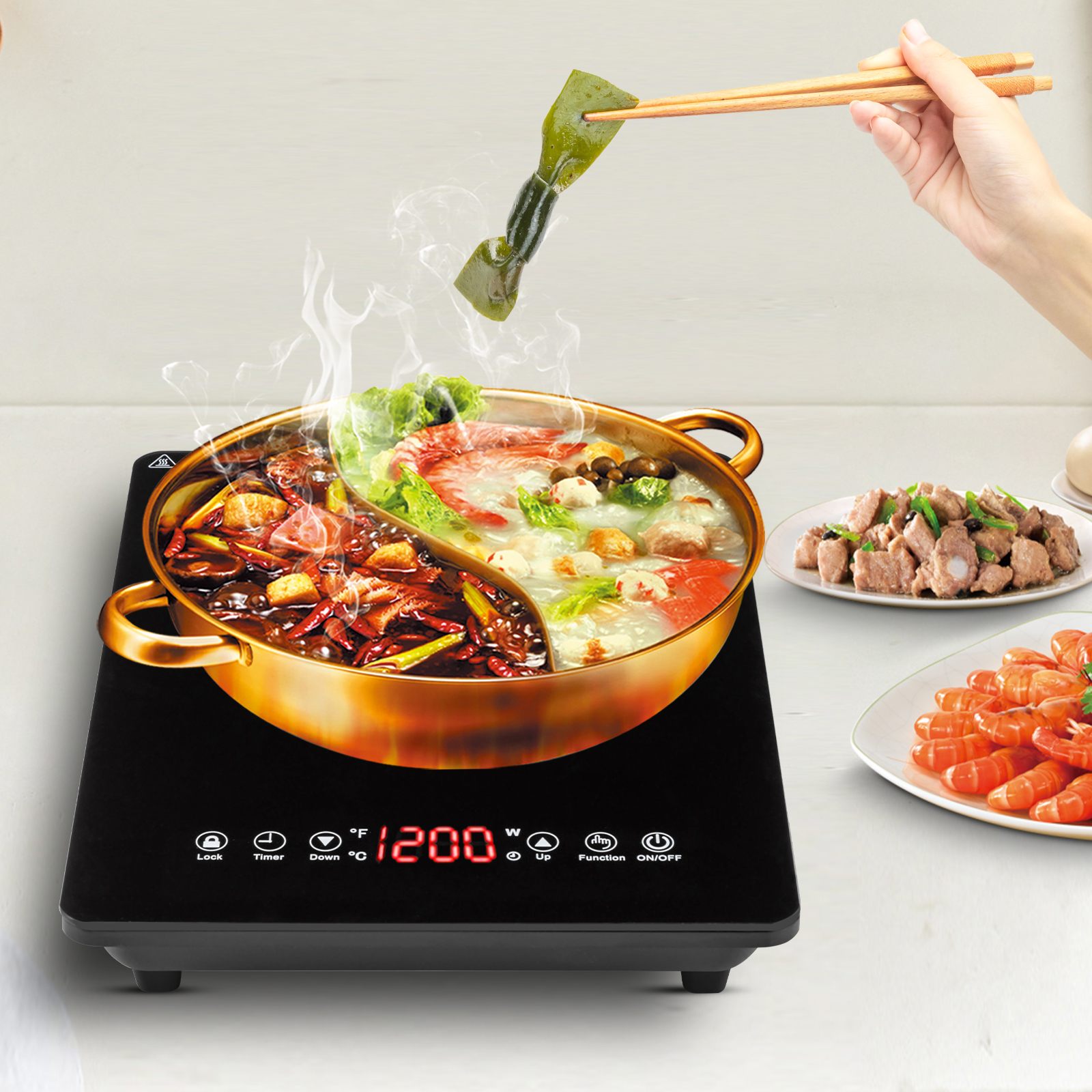1800W Induction Cooktop Hot Pl - Induction Cooktop Portable 评论和价格