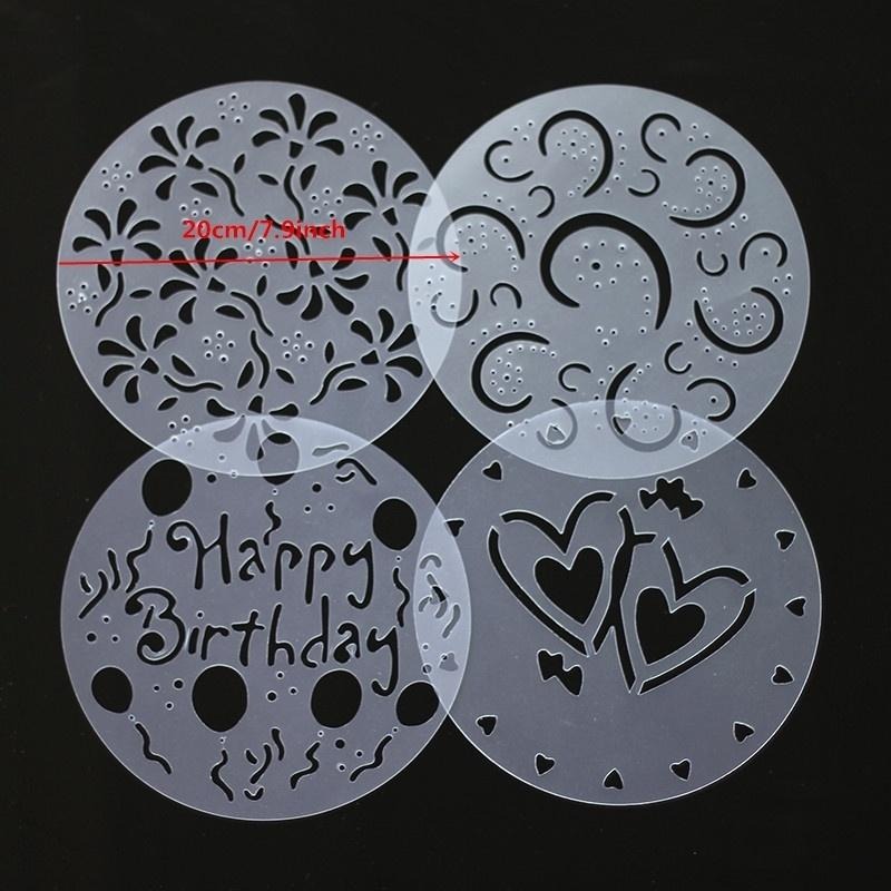 4Pieces/lot Cake Stencils Latt - Kitchen Appliances Brand 评论和价格