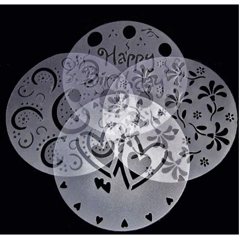 4Pieces/lot Cake Stencils Latt - Kitchen Appliances Brand 评论和价格